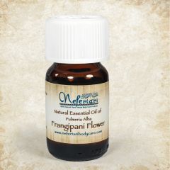 Frangipani oil 25ml in a glass bottle.