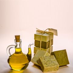 Four pieces of square-shaped soap wrapped together