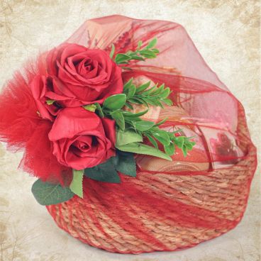 Valentine's Day Medium Rose Basket